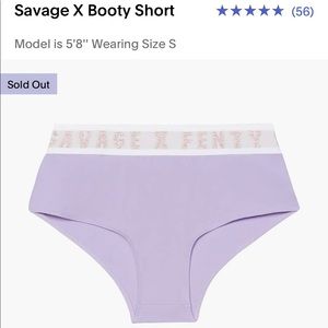 NWT Savage Fenty Lavender Booty Short - S